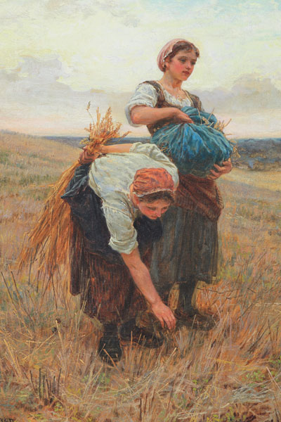 《拾穗者》,弗雷德里克·摩根,1880,布面油画,75.